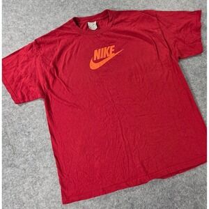 Vintage 90s Nike T Shirt Red Size XL Swoosh Logo Y2K Streetwear